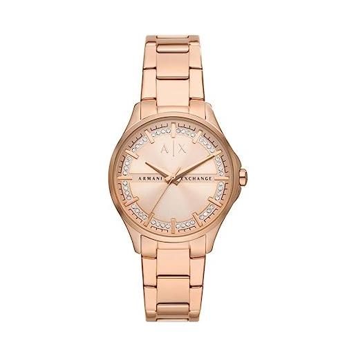 Armani Exchange orologio da donna, quartz 3 pointer con braccialetto lady hampton ax5264