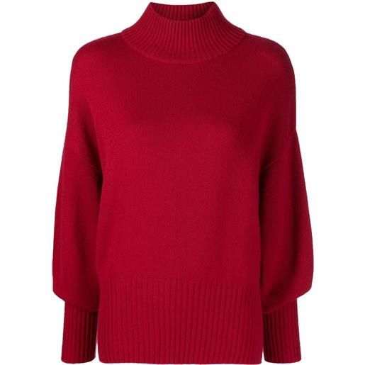 N.Peal maglione con collo rigido - rosso