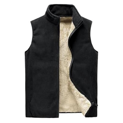 CLoxks gilet vest gilet da uomo casual giostume caldo invernale gilet termici alla moda giacche senza maniche giacca a vento gilet per abbigliamento 6xl nero
