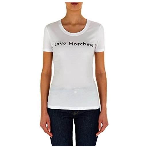 Love Moschino tight-fit short-sleeved t-shirt, bianco, 52 donna
