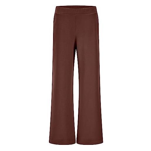 FREDDY - pantaloni palazzo vestibilità comfort in felpa, donna, marrone, medium