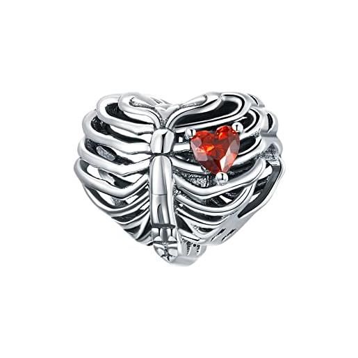Jane Aigle 925 sterling silver cuore battente perline offerte cuore rosso charm adatto per braccialetti originali fare bomboniere per ragazze