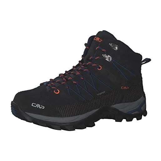 CMP rigel mid trekking shoes wp, scarpe da trekking uomo, grey-b. Blue, 44 eu