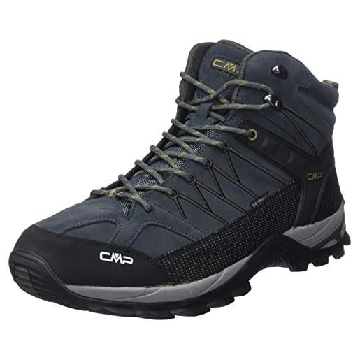 CMP rigel mid trekking shoes wp, scarpe da trekking uomo, nero-nero, 41 eu