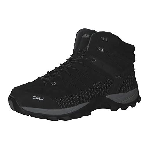 CMP rigel mid trekking shoes wp, scarpe da trekking uomo, asphalt-syrah, 42 eu