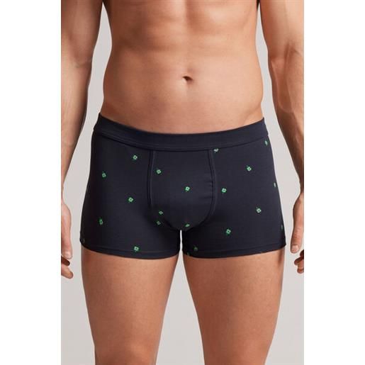 Intimissimi boxer quadrifogli in cotone supima® elasticizzato blu