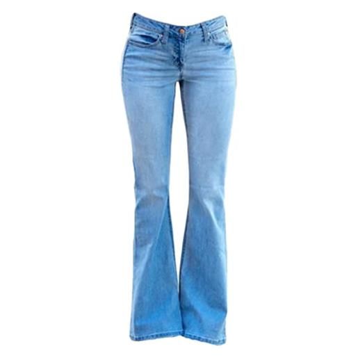 ZH8FCHAN jeans da donna bootcut larghi pantaloni elasticizzati jeans denim leggings stretch moda casual estate vita alta con 14 tasche e zampe di elefante jeans zampa donna curvy
