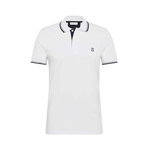 Selected homme slhnewseason ss polo w noos, bianco bright white, xx-large uomo