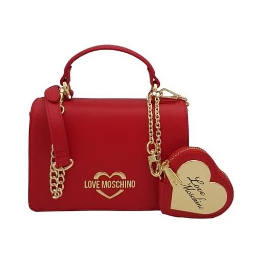 Love Moschino borsa a spalla da donna marchio, modello jc4081pp1hld0, realizzato in pelle sintetica. Rosso