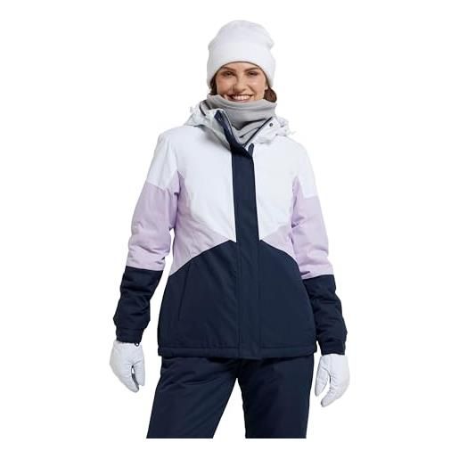 Mountain Warehouse giacca da sci moon da donna - a prova di neve, con isolamento in microfibra, calda e cappuccio regolabile - per inverno vacanze con lo snowboard rosa diva 40