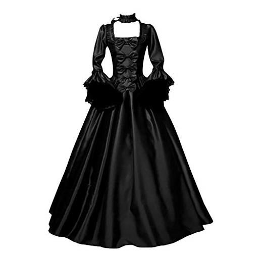 Beokeuioe abito da donna in stile rococò vittoriano, abito da ballo, abito in stile rococò vittoriano, ispirazione, costume da donna, b nero, xxxxxl