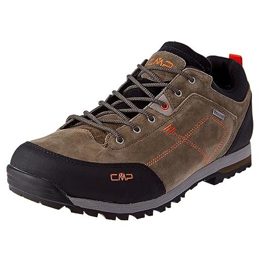 CMP alcor 2.0 low trekking shoes wp, scarpe da trekking uomo, fango-arancio, 40 eu