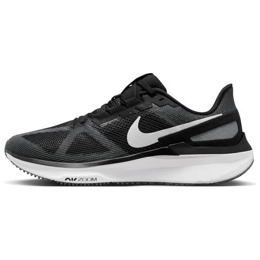 Nike air zoom structure 25, sneaker uomo, black/white-iron grey, 49.5 eu