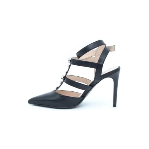 Nero Giardini nero. Giardini e218333de nappa pandora nero sandali eleganti per donna con tacco a spillo (taglia 37)