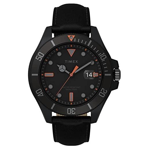 Timex orologio analogico al quarzo uomo con cinturino in pelle tw2v42300