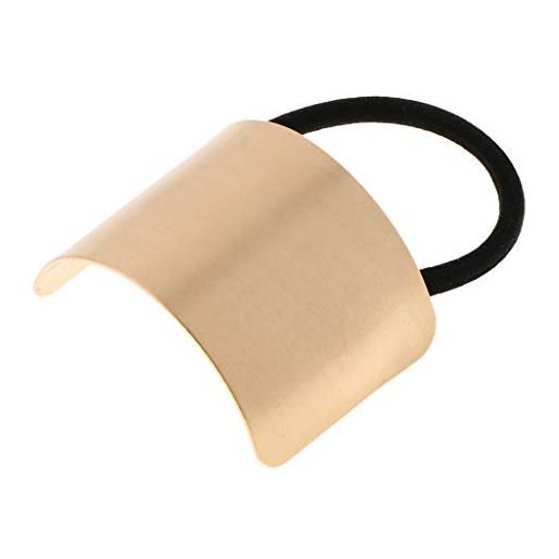 F Fityle corda porta coda cavallo elastico accessorio capelli per compleanno natale, dorato, 4.6 x 3.5 cm