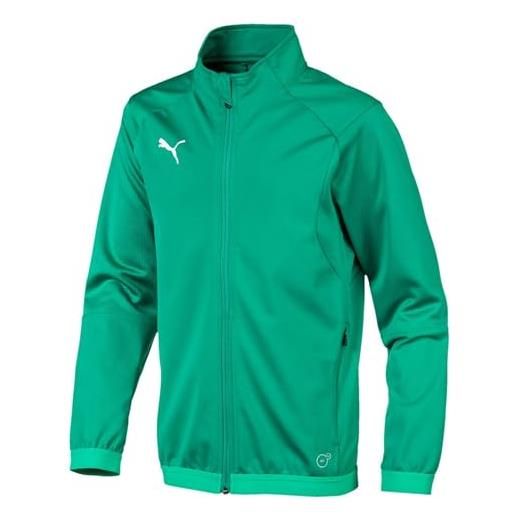 PUMA liga training jacket jr, giacca tuta unisex-bambini, verde (pepper green white), 152