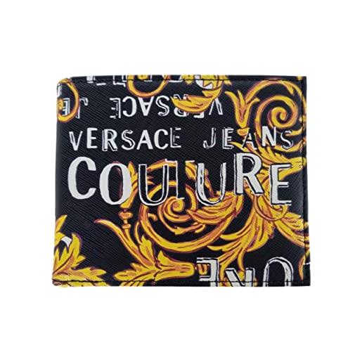 Versace jeans couture portafoglio logo couture uomo black - gold