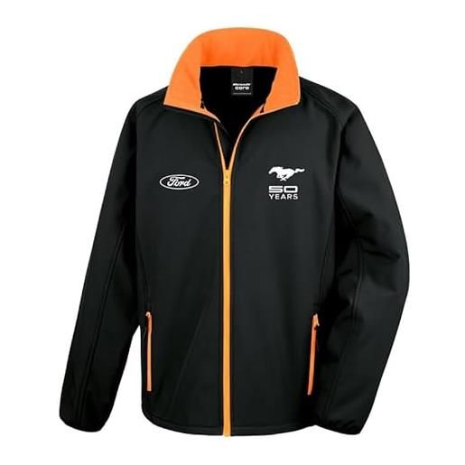 Ford Motor Company ford mustang 50 years softshell racing giacca, nero/arancione, m