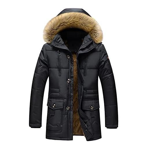 Kobilee Giubbotto Pelle Uomo Moto Caldo Cappotto Invernale Giacca Moto  Giubbino Biker in Pile Impermeabile Bomber Giacca Militare 4 Stagioni  Vintage Fodera Slim Fit Giacca Pelle 