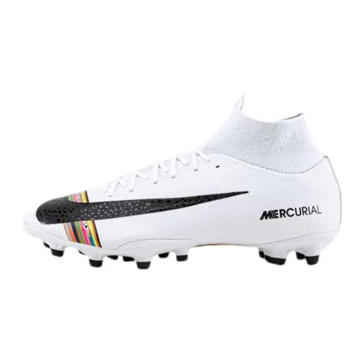 Nike superfly 6 pro cr7 agpro, scarpe da calcio uomo, pure platinum/black-white, 45.5 eu