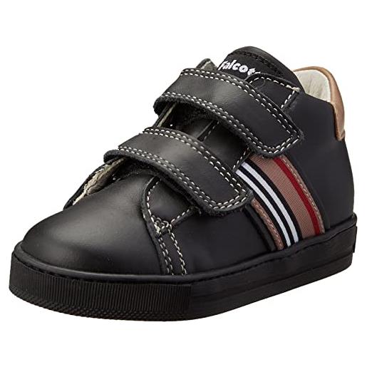 Falcotto new leryn vl, sneakers, unisex - bimbi 0-24, nero, 23 eu