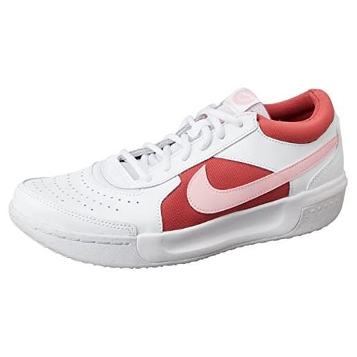 Nike w zoom court lite 3, sneaker donna, white/med soft pink-adobe, 38 eu