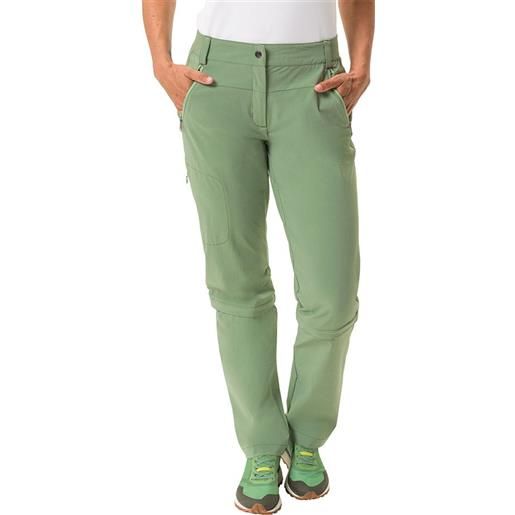 Vaude farley stretch capri t-zip iii pants verde 46 / regular donna