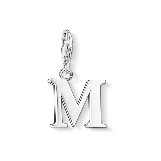 Thomas Sabo charm club pendente da donna a forma di lettera m in argento sterling 925 0187-001-12
