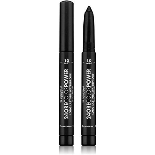 Deborah 24 ore eyeshadow color power - ombretto stick n. 10 mat black