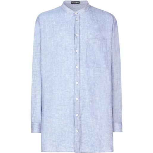 Dolce & Gabbana camicia con colletto alla coreana - blu