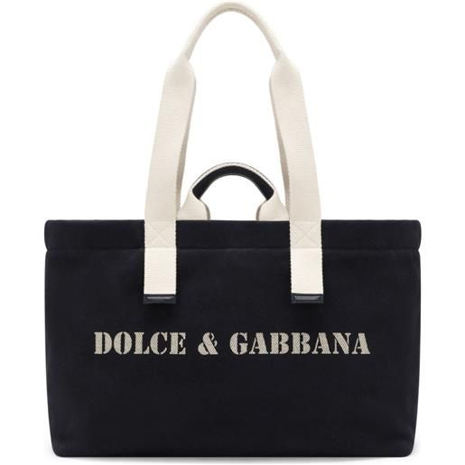 Dolce & Gabbana borsa a spalla con stampa - nero