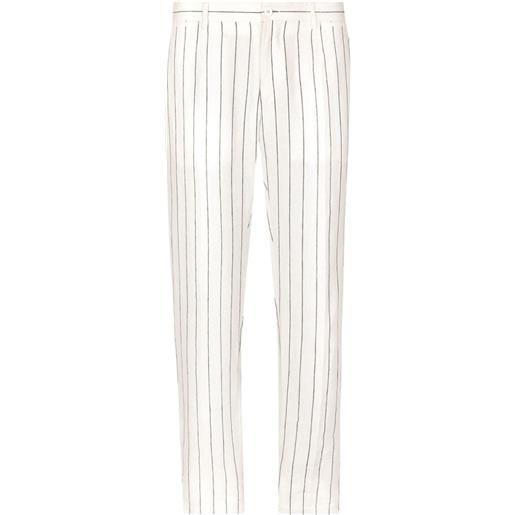 Dolce & Gabbana pantaloni gessati - bianco
