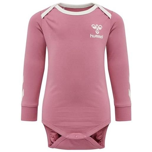 hummel hmlmaule corpo l/s, neonato maglietta bambine e ragazze, erica rosa, 56