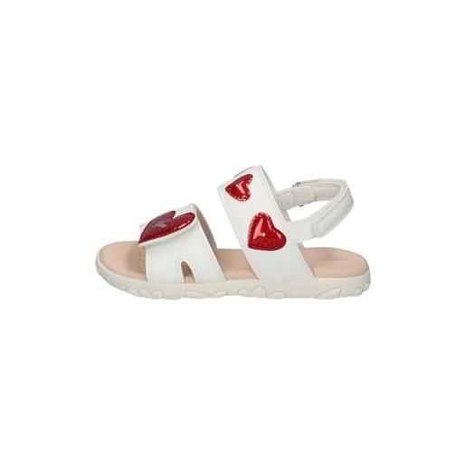 Geox j sandal haiti girl, white/red, 29 eu
