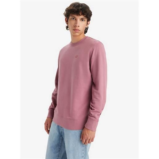 Levi's felpa girocollo original housemark blu / dusky orchid