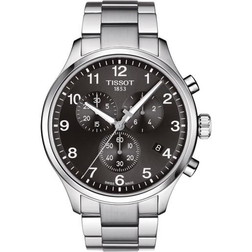 Tissot orologio Tissot chrono xl classic con quadrante nero e bracciale in acciaio