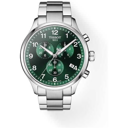 Tissot orologio Tissot chrono xl classic con quadrante verde e cinturino in acciaio