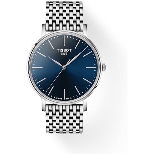 Tissot orologio Tissot everytime con quadrante blu e cinturino in acciaio