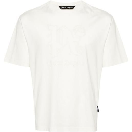 Palm Angels t-shirt con ricamo - bianco