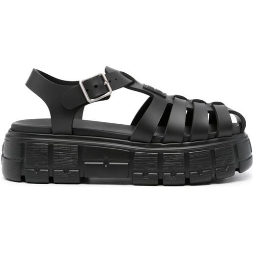 Miu Miu sandali con logo - nero