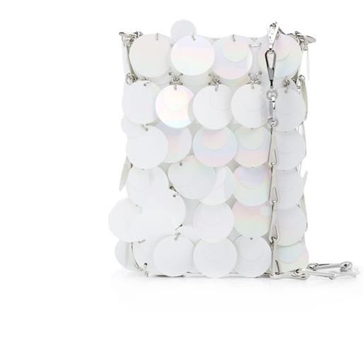 Rabanne borsa a spalla con decorazione - bianco