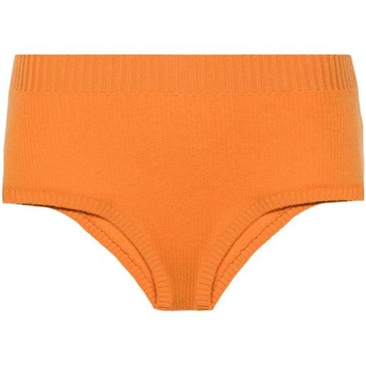 Alanui shorts finest a vita alta - arancione