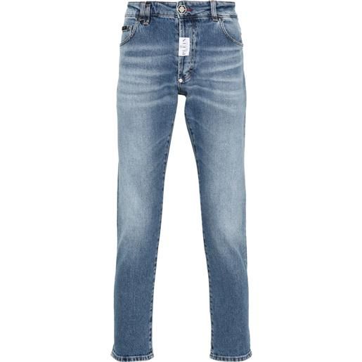 Philipp Plein jeans skinny a vita media - blu