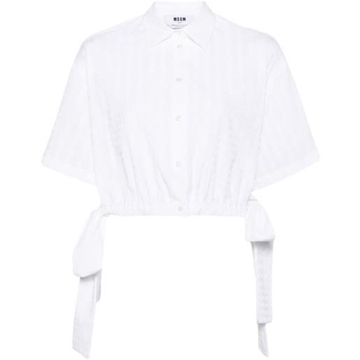 MSGM camicia crop - bianco