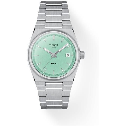 Tissot orologio Tissot prx con quadrante verde chiaro e bracciale in acciaio 35 mm
