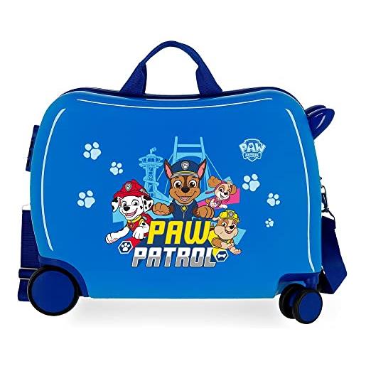 Pepe Jeans, paw patrol always heroic valigia per bambini, blu 50 x 38 x 20 cm rigida abs, 34 l 1,8 kg 4 ruote, blu, talla única, valigia per bambini