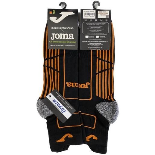 Joma calza running dryarn - nero/arancio