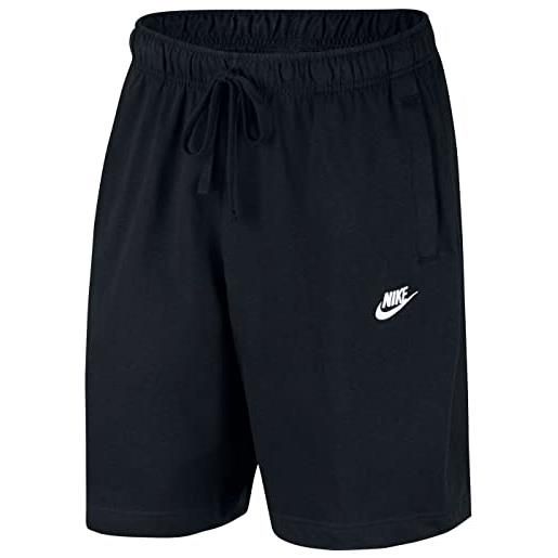 Nike nsw club jsy shorts, pantaloncini da bagno uomo, nero (black/white), m