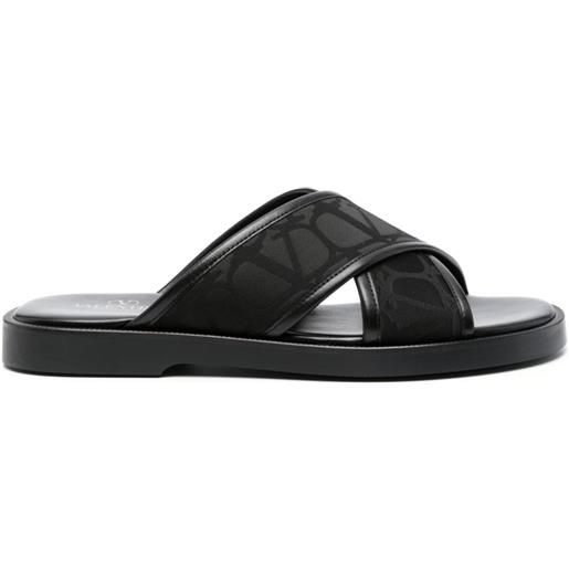 Valentino Garavani sandali con logo jacquard - nero